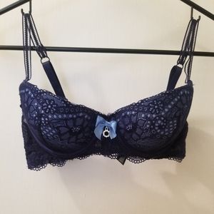 Blue Lace Bra